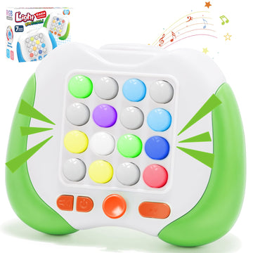 Tendccy Quick Push Handheld Game For Kids 3-12, 7 Game Mode Flashing Fast Press Push Puzzle Games Sensory Fidget Toys, Christmas