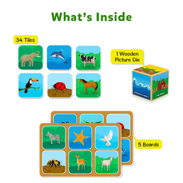 Skillmatics Memory Match Animals Board Game - Fun & Fast for Kids Ages 3-7, Multicolor, Model SKILL257MMAP