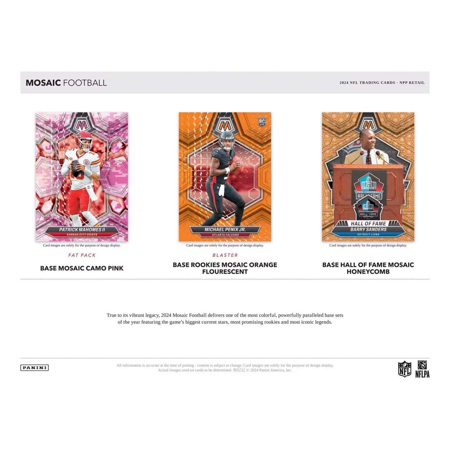 2024 Panini Nfl Mosaic Football Trading Cards Blaster Box