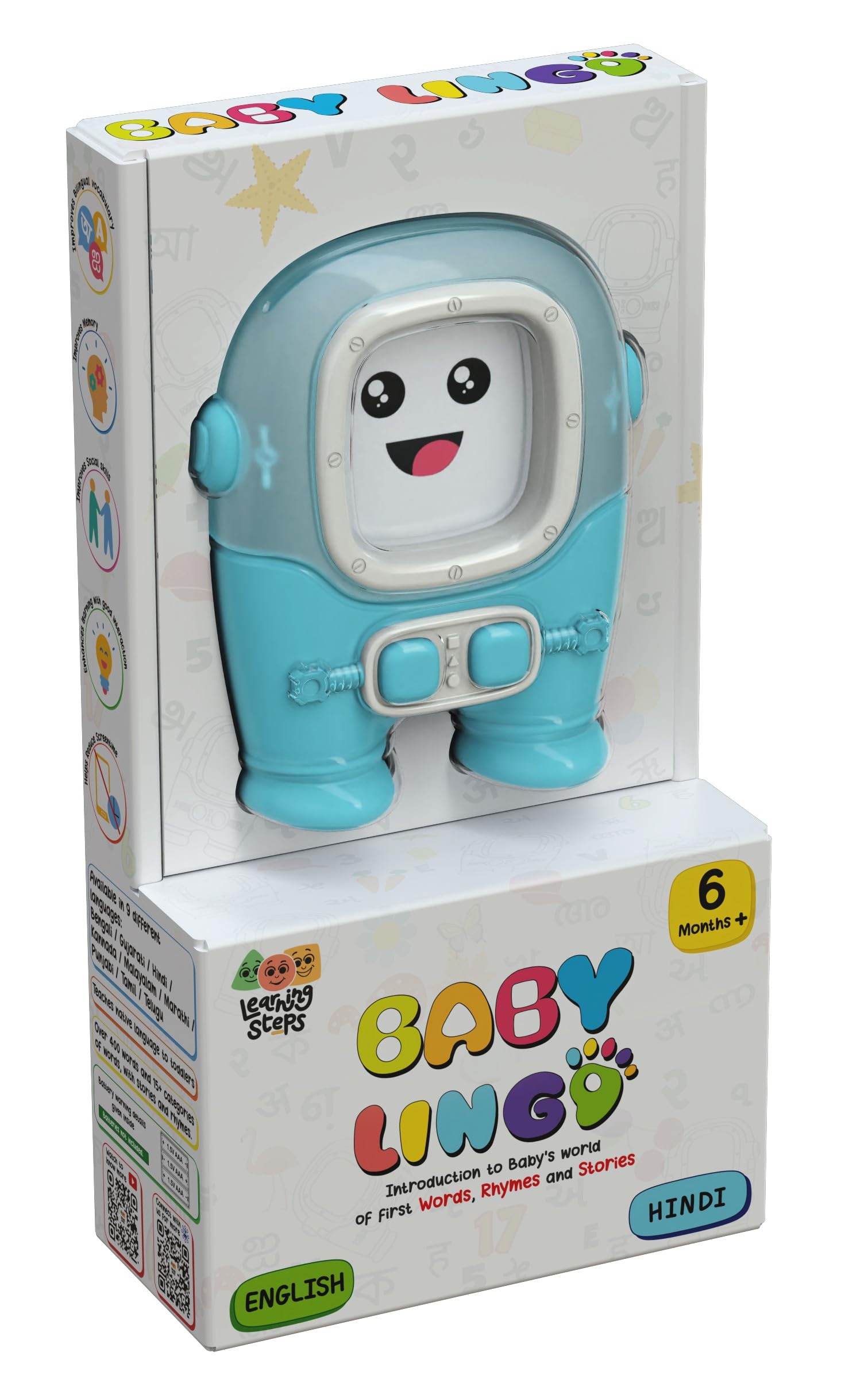 Learning Steps  Baby Lingo Basic, Montessori Games, Educational Gift For Ages 1 To 5 Years Old Kids, Lights & Musical Learning 
