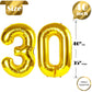 30 Balloon Number, Gold Number 30Th Birthday Balloons 40 Inch, 30 Years Old Gold Birthday Decorations For Men Women, 30Th Annive