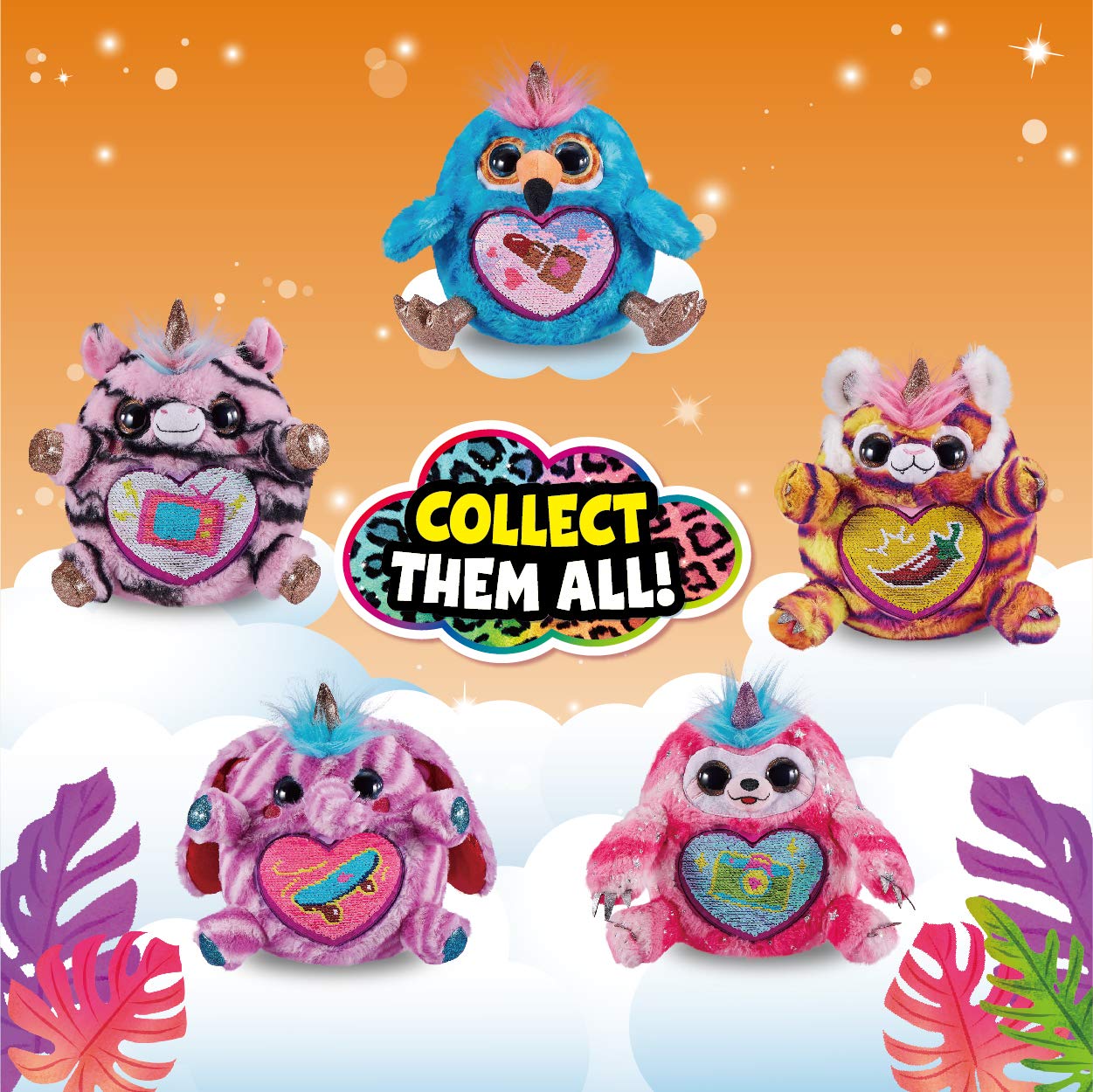 Rainbocorns Wild Heart Surprise Zebra - 11' Collectible Plush Stuffed Animal - 10 Layers Of Surprises, Unicorn Slime Mix, Nail Decals, Sparkle Sequin, Ages 3+ By Zuru