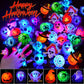 Coluans Halloween Treats 25Pcs Halloween LED Ring Light Up Rings Halloween Toys Glow in The Dark Halloween Party Favors for Kid 