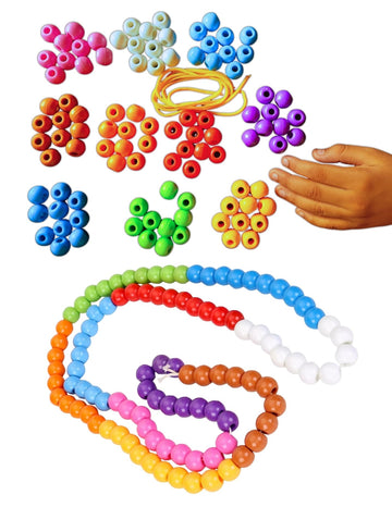 Sartham Counting Beads, Counting Toys For Kids, Age 3+, Multicolour, (100 Beads)