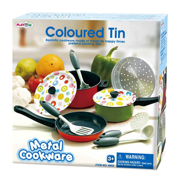 Playgo Metal Cookware Coloured Tin