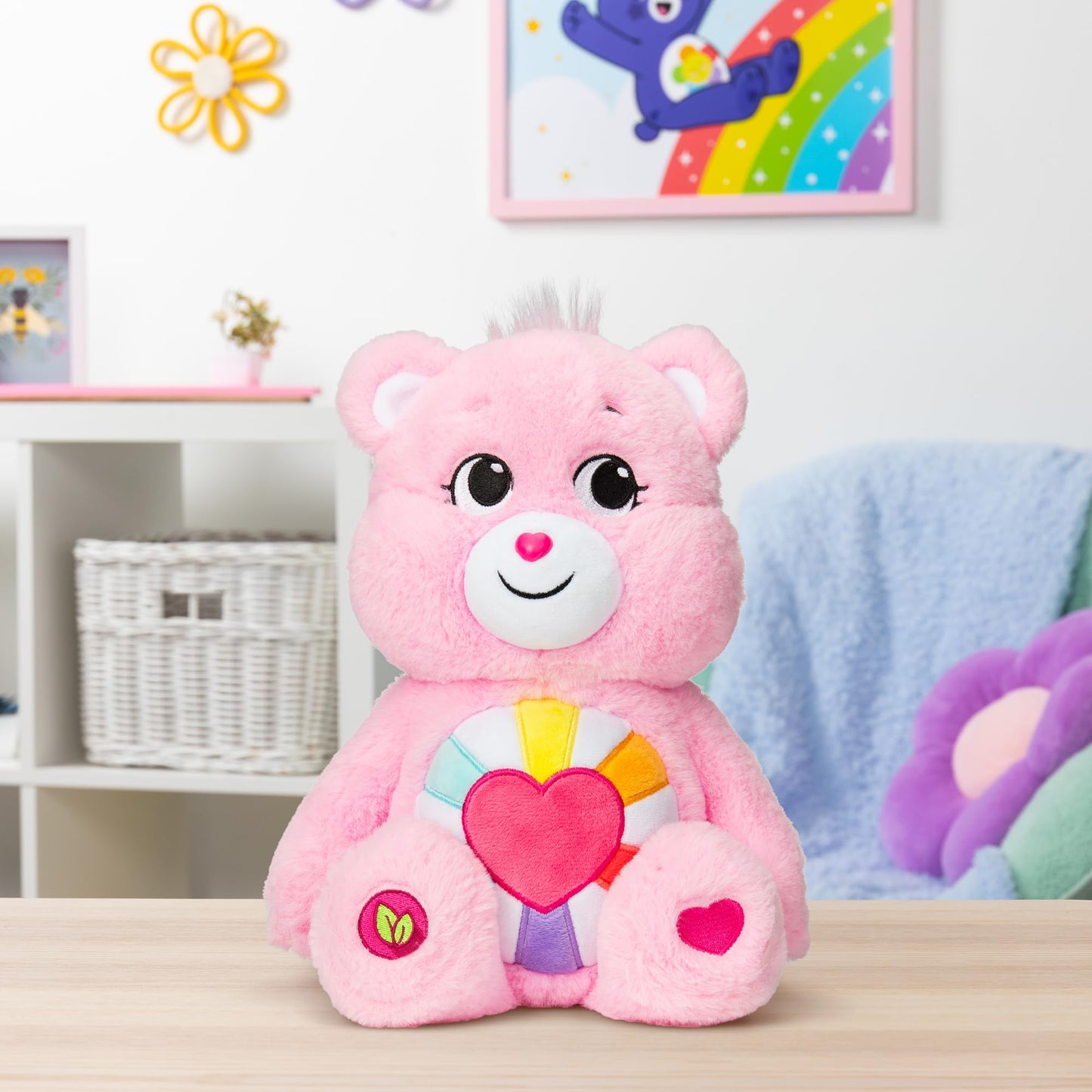 Care Bears 14' Hopeful Heart Bear Plushie - Medium Size - Pink Plush For Ages 4+ – Perfect Stuffed Animal Holiday, Birthday Gift, Super Soft And Cuddly – Gift For Girls And Boys, Collectors