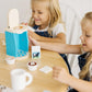 Melissa & Doug 11-Piece Wooden Coffee Maker Set - Multi Color, 9.9 Inch, Model 98053, Pretend Play Kitchen Accessories for Kids