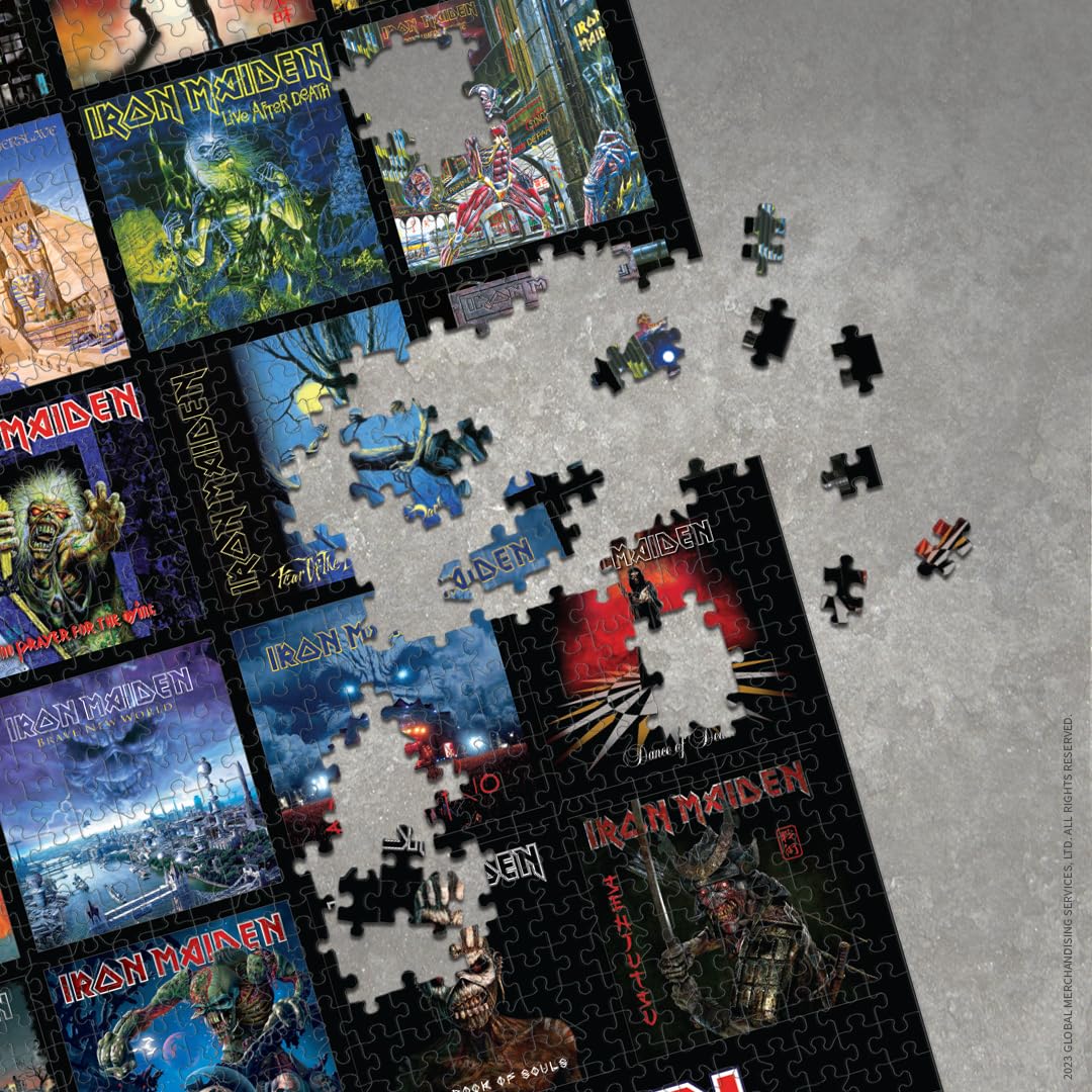 Iron Maiden Iron Maiden Albums 1,000 Piece Jigsaw Puzzle | Officially Licensed Iron Maiden Puzzle | Collectible Puzzle Featuring
