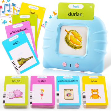 Talking Flash Cards For Toddlers 1-3 Years Old, 224 Sight Words, Autism Sensory Toys For Autistic Children,Learning Montessori Toys, Educational Preschool Gifts For Kids Ages 1 2 3 4 5 6