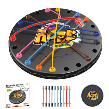 Lartoys Mini Rope Untangling Puzzle Game - Educational Board Game for Kids & Adults, Travel Size, Plastic, Multi-Level Challenges