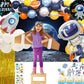 Outer Space Theme Birthday Party Decorations Happy Birthday Banner Balloons Tattoo Stickers Cake Toppers For Birthday Party, Boy