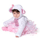 Spooktacular Creations Halloween Baby Girls Pink Lamb Costume With Multi-Layered Dress For Infants, Toddler Halloween, Farm Themed Dress Up Party (18-24 Months)