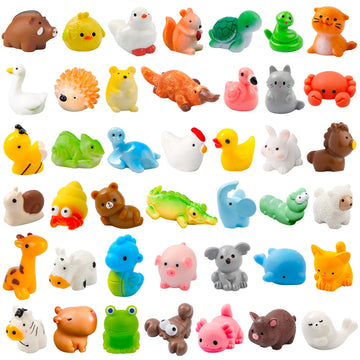 ywevyezc 200 Pcs Mini Resin Animals Colorful Mini Animals Figures in Bulk Miniature Little Small Animals Figurines for Fairy Garden Landscape Dollhouse Accessories DIY Crafts Aquarium Decor