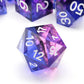 Pjoy Dnd Sharp Edged Dice Set, 7Pcs Blue And Purple Dnd Dice Set Resin D&D Polyhedral Dice With Dice Case For Role Playing Dice