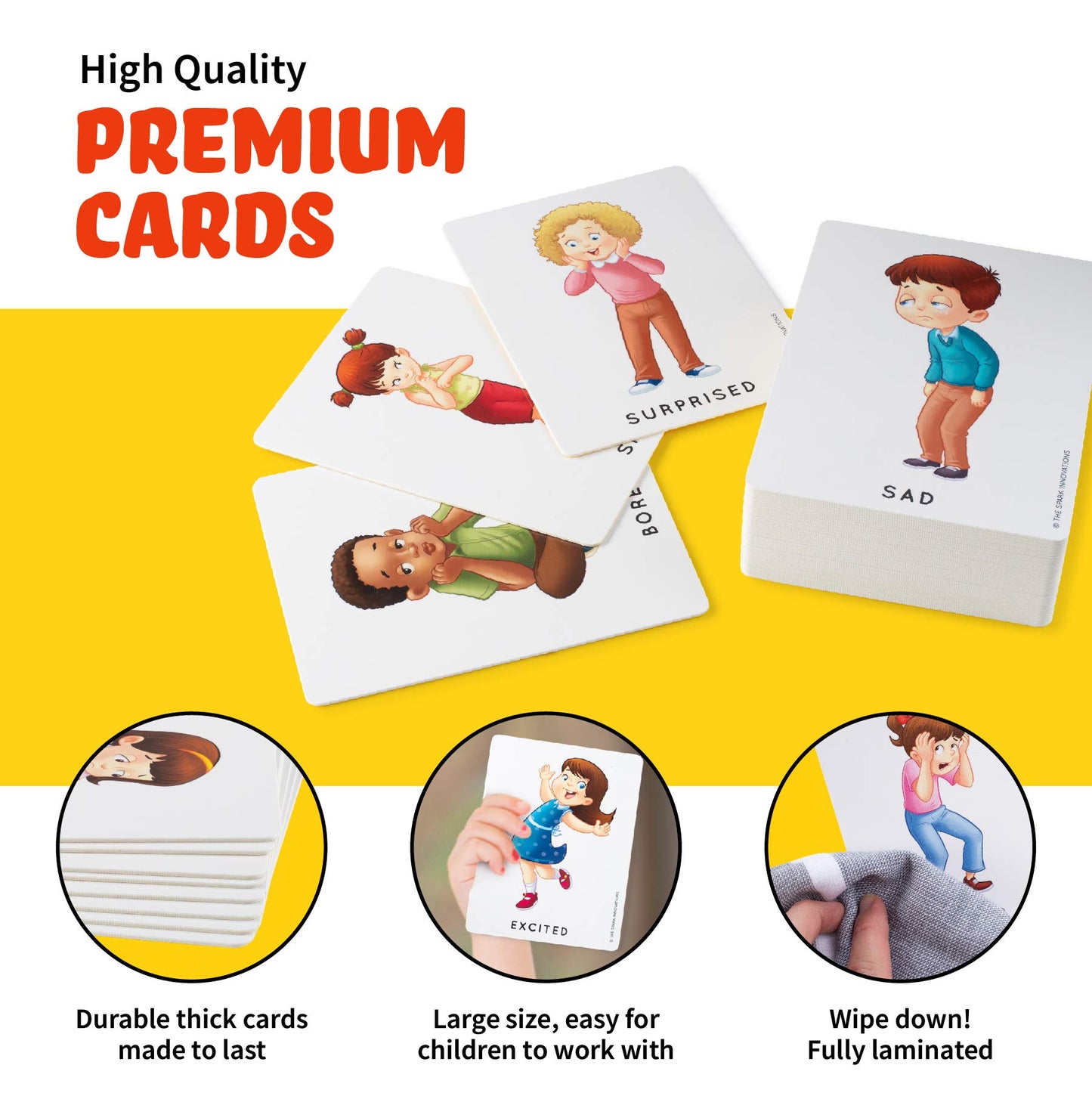 Feelings And Emotions Flash Cards - Memory Game, Social Skills Games, Emotions Cards, Feelings Flashcards, Empathy Game Homeschooling Materials, Preschool Games, Therapy Games For 3 Year Olds And Up