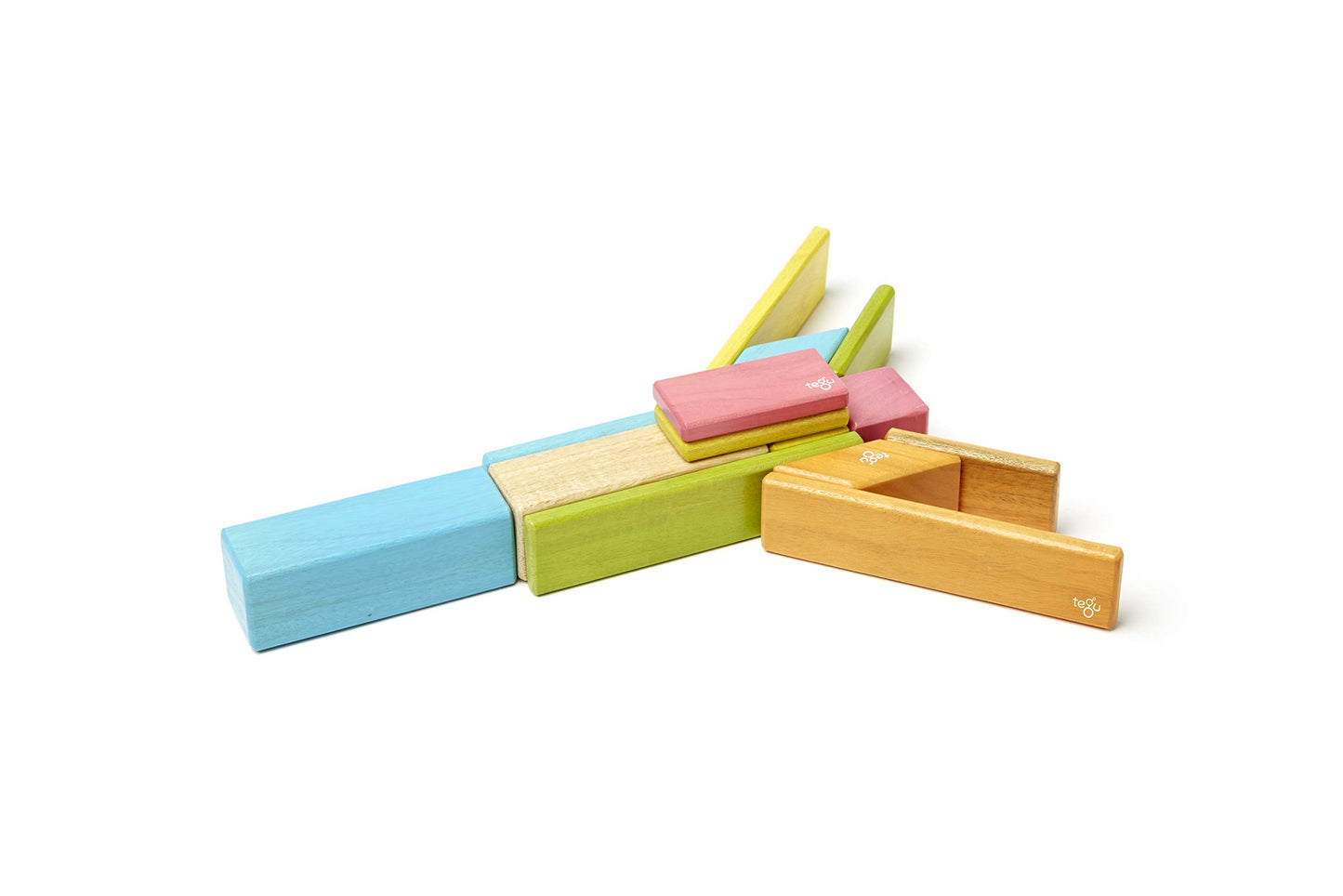 Tegu 14 Piece Magnetic Wooden Block Set in Tints