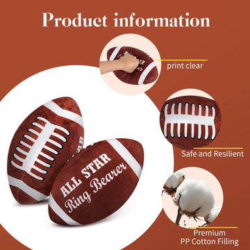 Deekin 2 Pcs 12 Inch All Star Ring Bearer Football Plush Baby Football Stuffed Fluffy Toddler Thank You Wedding Gift For Wedding