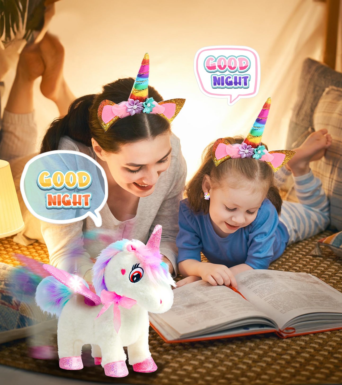 Soliehoo Unicorn Toys For Girls Unicorn Gifts, Walking Talking Singing Interactive Toy, Remote Control Plush Unicorn Pet Care To