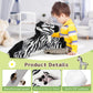 Tezituor 5pcs Wildlife Zebra Stuffed Animals Set, 25" Realistic Plush Toys for Kids, White Polyester Birthday Gift Decoration