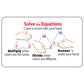 Three Corner Flash Card, Multiply And Divide, 5-1/2 Triangular