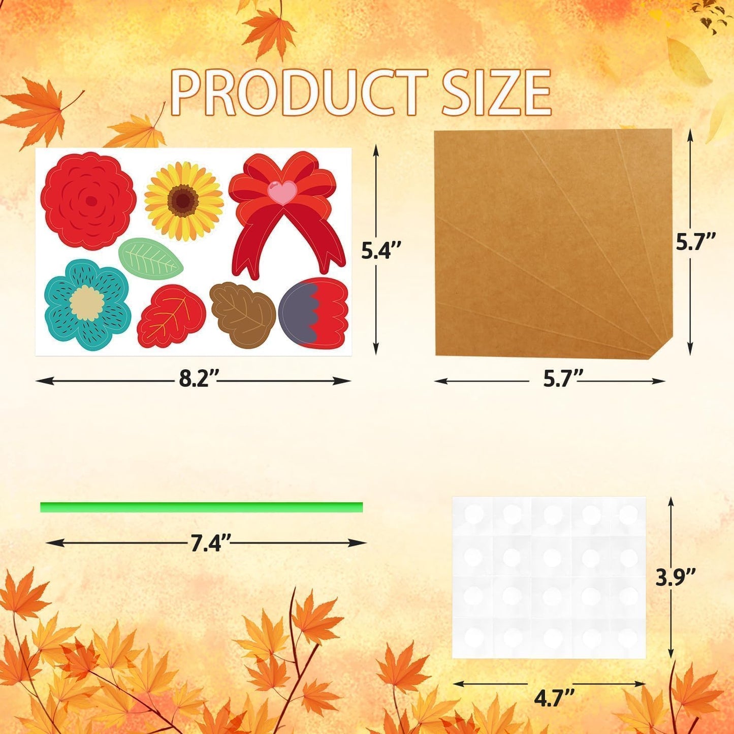 Fancy Land 24 Pcs Fall Crafts for Kids Flower Bouquet DIY Autumn Floral Craft Kit Thanksgiving Gift School Classroom Home Activi