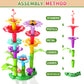 Garbo Star Flower Garden Building Toys For Girls, Educational Activity Preschool Birthday Gifts For 3 4 5 Year Old Girls, Toddle