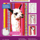 Llama Mosaic Sticker Art Kit for Kids and Adults, Large Sticker by Number/Letter Poster 36 x 40 with 3,996 Stickers, Paint by St