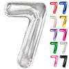Silver Number 7 Balloon 40 Inch, 7 Balloon Number, 7Th Birthday Decorations, Silver Party Supplies For Boys Girls