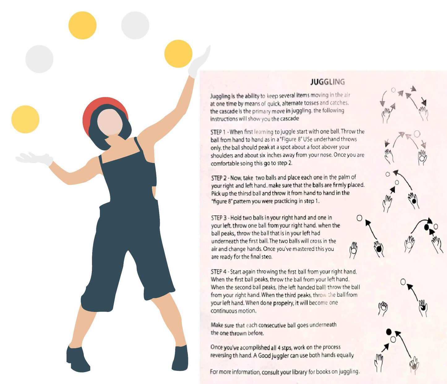 Colorful Set Of Juggling Balls For Beginners And Professionals With Instructions! (2'') Durable Simple Soft Mini Juggling Balls