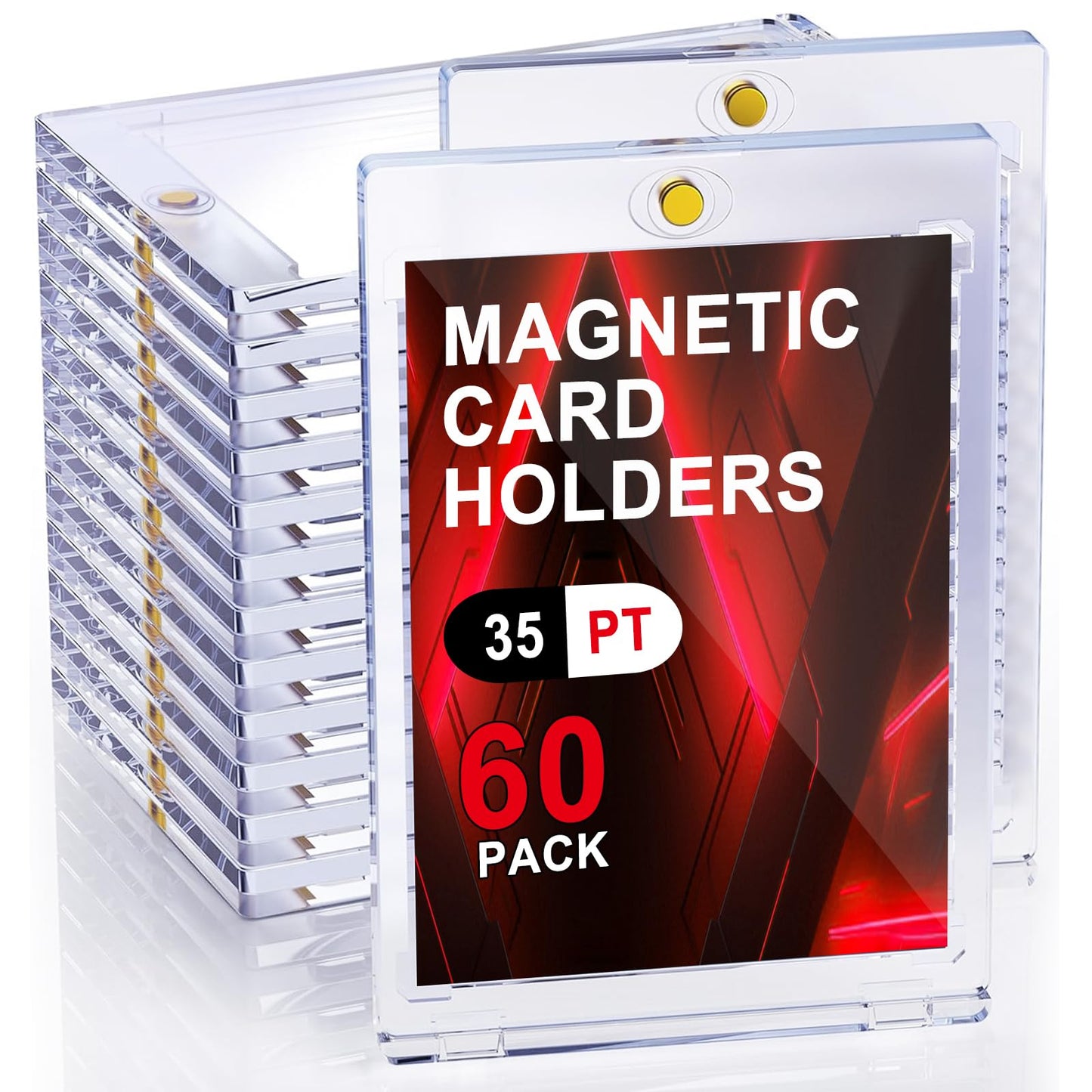 ToBeAce 60ct Magnetic Card Holders 35pt One Card Touch Holder for Trad Toytooth ToBeAce 60ct Magnetic Card Holders 35pt One Card Touch Holder for Trad Toytooth