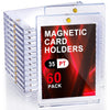 ToBeAce 60ct Magnetic Card Holders 35pt  One Card Touch Holder for Trading Cards  Baseball Card Protectors Sleeves Hard Plastic  Magnetic Card Case for Sports Cards  Game Cards