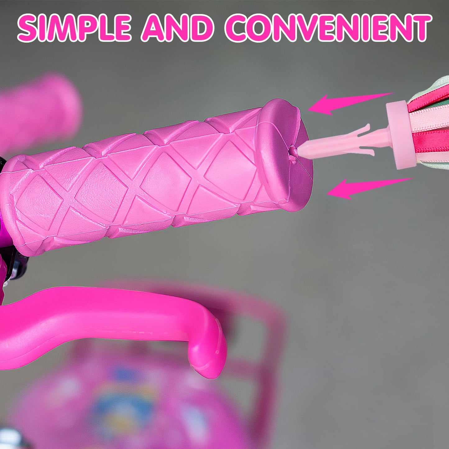 Vorcool 1Pair Bike Handlebar Streamers Bicycle Grips Colorful Polyester Streamers Tassel Ribbons Children Baby Carrier Accessories