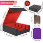MZTXY Card Organizer Box, 3000+Trading Card Storage Box, PU Leather Card Organizer Box With 24 Dividers, Magnetic Closure, 4 Sup