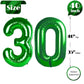 30 Balloon Number, Green Number 30Th Birthday Balloons 40 Inch, 30 Years Old Green Birthday Decorations For Men Women, 30Th Anni