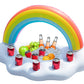 Jasonwell Inflatable Pool Party Cooler - Rainbow Cloud Drink Holder Luau Hawaiian Tropical Beach Themed Birthday Easter Party Decorations Favors Supplies Decor Blow Up Drink Cooler Outdoor Kids Adults
