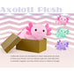 Cnaana Cute Axolotl Plush, Soft Cute Axolotl Stuffed Animal Plushies, Kawaii Plushies Dolls For Kids, Gift For Girls Boys