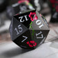 Metal Dice Set D&D, DNDND 7 PCS Flower Metallic DND Dice Set with Grogeous Gift Case for Dungeons and Dragon Tabletop Game (Matt