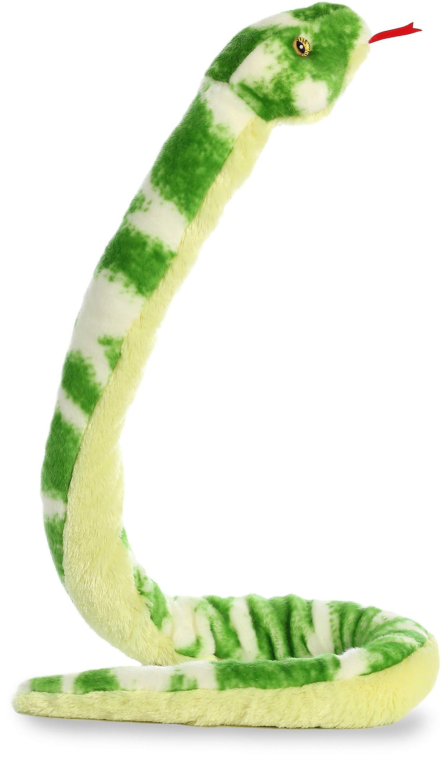 Aurora® Realistic Snake Emerald Tree Boa Stuffed Animal - Lifelike - Versatile Fun - Green 50 Inches