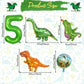 Dinosaur 5Th Birthday Decorations, Dinosaur Birthday Party Decorations With Giant Inflatable Dinosaur Balloons 40 Inch Helium Foil Mylar Number 5 Balloons For Dinosaur Theme Birthday Party Decorations