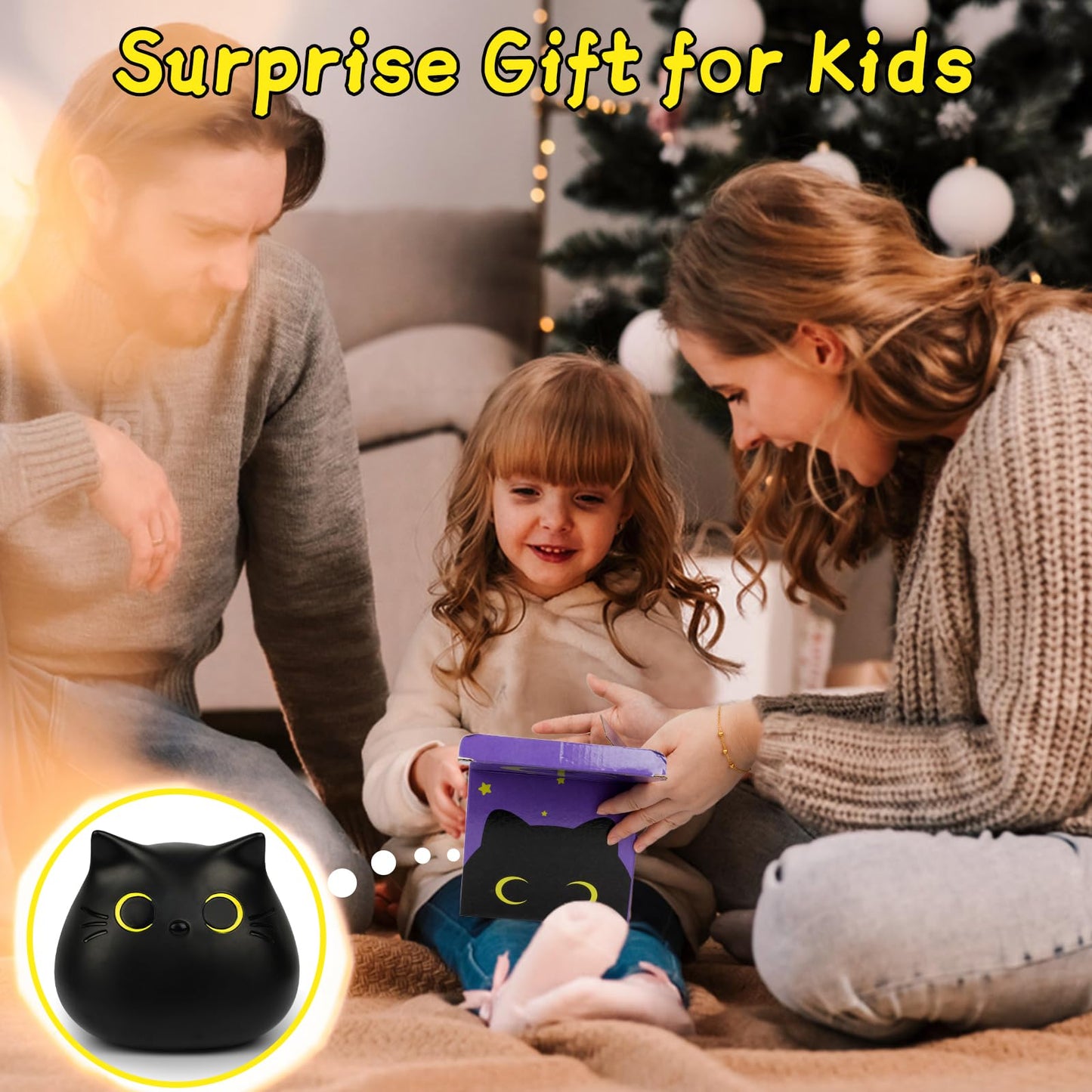 Nigoways Piggy Bank For Kids,Unbreakable Coin Bank For Boys,Money Banks With Box Gifts For Birthday,Christmas,Baby Shower (Small Black-Cat)