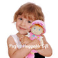 June Garden 12" Soft Dolly Emilia - Plush Stuffed Baby Doll Gift for Girls - Pink Dress, Model JGD21015