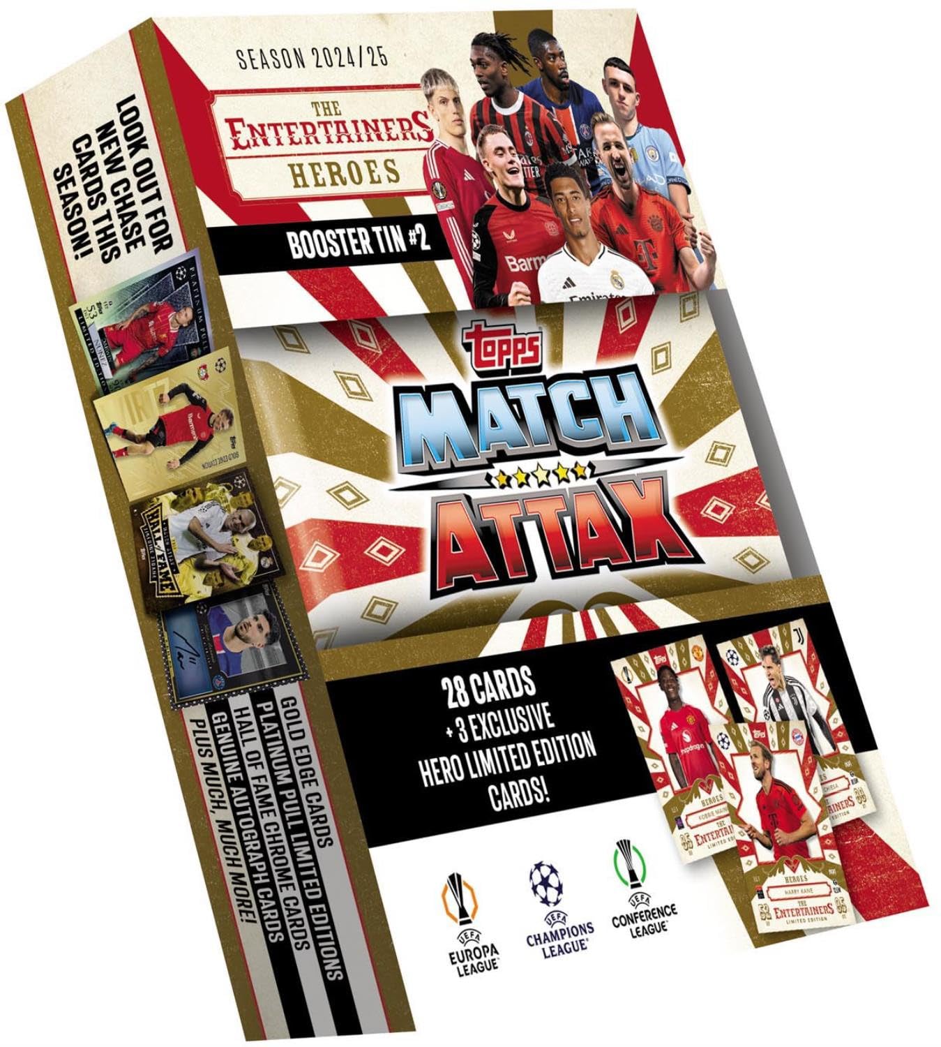 Topps Match Attax 24/25 - Random Booster Tin - Contains 28 Match Attax Cards Plus 3 Exclusive Les
