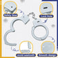 Junkin Plastic Handcuffs Toy With Safety Release Keys Hand Cuffs Fun Party Favor Gift, Stage Costume Prop Toy Halloween Police A
