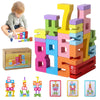 Gosarhey 20Pcs Wooden Number Building Blocks, Number Blocks Friends Of Ten, Friends Of Ten Blocks, 1-10 Balance Wooden Digital B