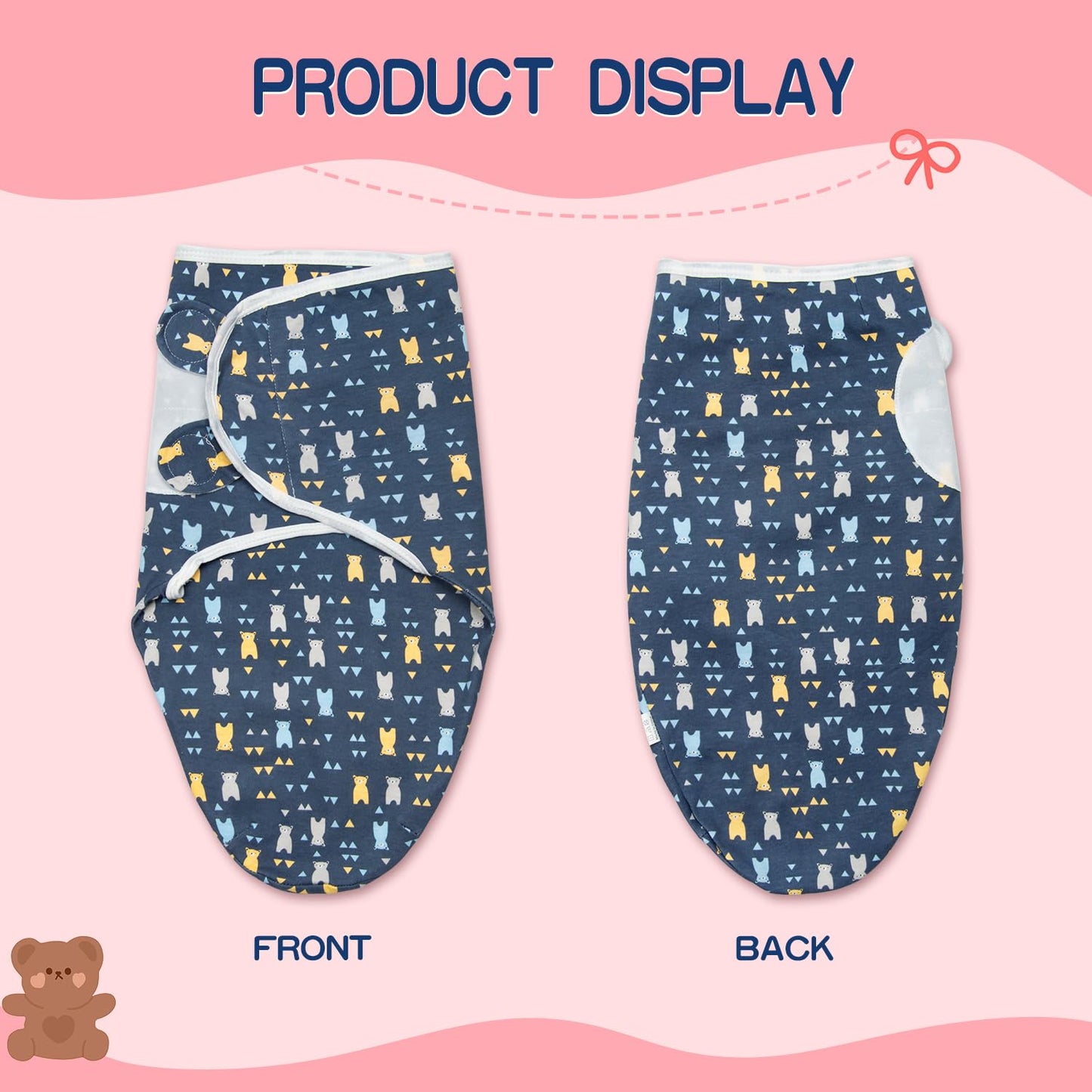Reborn Baby Doll Blanket Accessories For 17-22 Inch Reborn Dolls Girls/Boys Soft Cotton Blue Bear Blanket 2Pcs Reborn Toddler Do