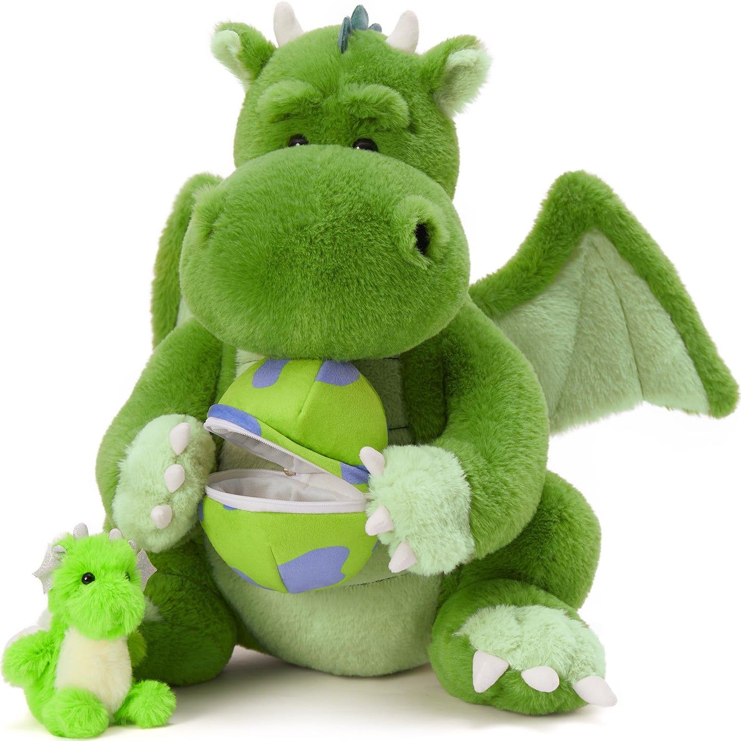 Tezituor 3-in-1 Large Dragon Stuffed Animal  20 Inch Big Stuffed Dragon Plush with Baby and Egg Toy for Girls Boys  Cuddle Hugging Dino Plush Gift for Birthday Christmas