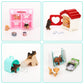 TQQFUN 32 PCS Dog Figures Play Set, Pet Care Center Pretend Play Set with Realistic Puppy Toys, Educational Gifts for Girls and