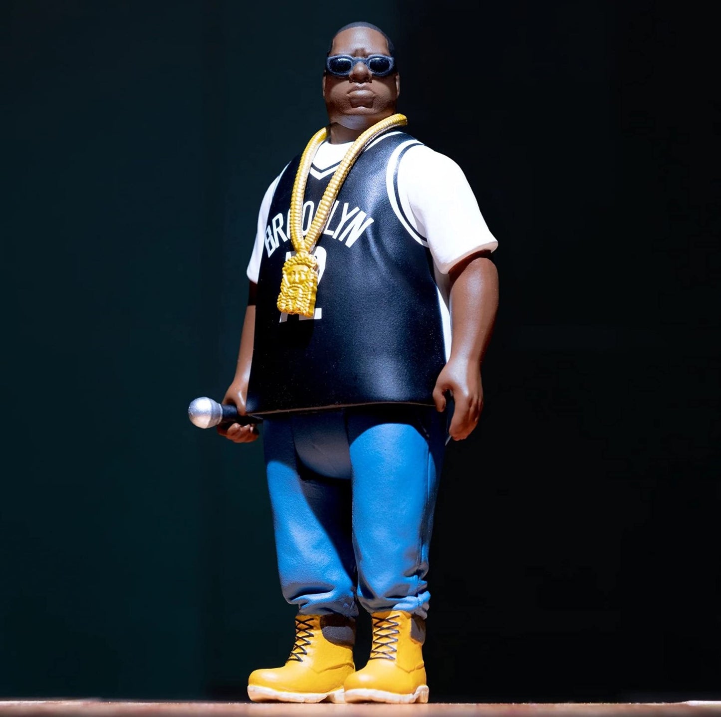Super 7 Reaction Figure - Wave 2 - Notorious Biggie Brooklyn Jersey (Re-Nbigw01-Bbj-02)