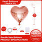 Lovoir 10 Pcs Rose Gold Heart Shape Foil Mylar Balloons 18 Inch Love Balloons For Valentine'S Day Birthday Party Decorations Wed