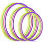 Syhood 12 Pcs Toy Color Hoop Plastic Detachable Adjustable Hoop Light Weight Exercise Hoop Fitness Hoop Equipment Toy Waist Ring for mature-themed Party Game Dance  3 Sizes(Green  Rose  Yellow  Purple)